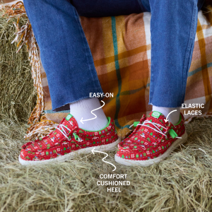 wally holiday sweater red/green/multi