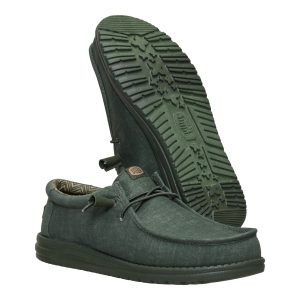 wally stretch canvas deep green