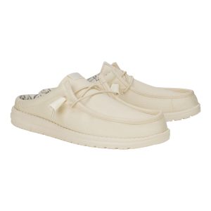wally slip stretch canvas bone white
