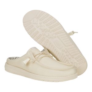 wally slip stretch canvas bone white