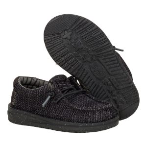 wally toddler stretch mesh black/black