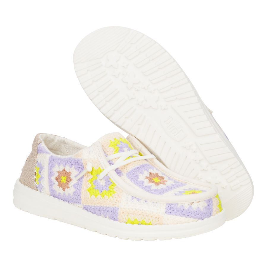 wendy cottage crochet egret/lavender/multi