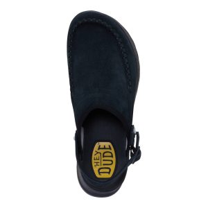 delray clog suede black