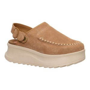 delray clog suede tan