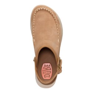 delray clog suede tan