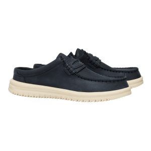 wally nxt mule leather black/wood ash