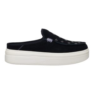 austin lift suede stud black