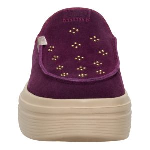 austin lift suede stud fig purple