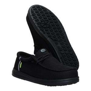 wally work comp toe wide black/black