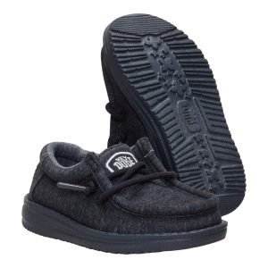 wally toddler stretch jersey heather black