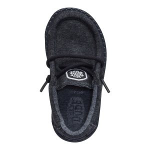 wally toddler stretch jersey heather black